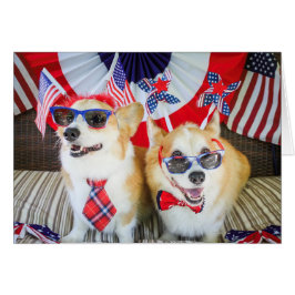 Patriotic Corgis leere Karte