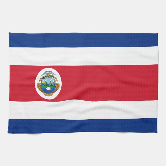 Patriotic Costa Rica Flag Geschirrtuch (Horizontal)