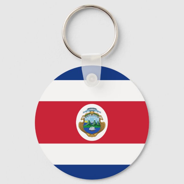 Patriotic Costa Rica Flag Schlüsselanhänger (Vorderseite)