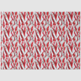 Patriotic Crimson Silver Weave Seidenpapier