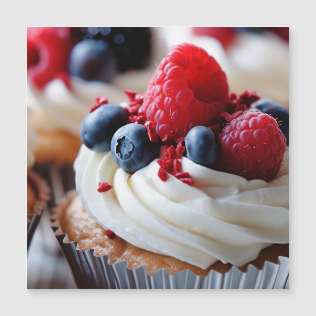 Patriotic Cupcake Magnetkarte (Vorderseite)