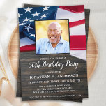Patriotic Custom Foto American Flag Geburtstag Einladung<br><div class="desc">USA amerikanische Flagge Birthday Party Einladungen. Laden Sie Freunde und Familie zu Ihrem patriotischen Geburtstagsfest mit diesen modernen amerikanischen Flag Einladungen. Personalisieren Sie diese Fahneneinladung mit Ihren Event-, Foto-, Name- und Party-Details. In unserer Kollektion finden Sie passende Geschenke, Gastgeschenke und Vorräte zum Geburtstag. COPYRIGHT © 2021 Judy Burrows, Black Dog...</div>
