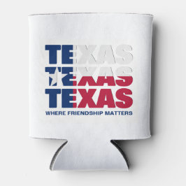 Patriotic Custom TEXAS FLAG Cooler Dosenkühler