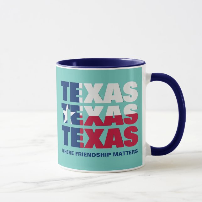 Patriotic Custom TEXAS FLAG Tasse (Rechts)