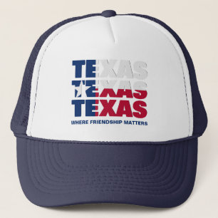 Patriotic Custom TEXAS FLAG Truckerkappe