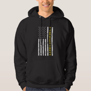Patriotic Cyber Security USA American Flag Computi Hoodie