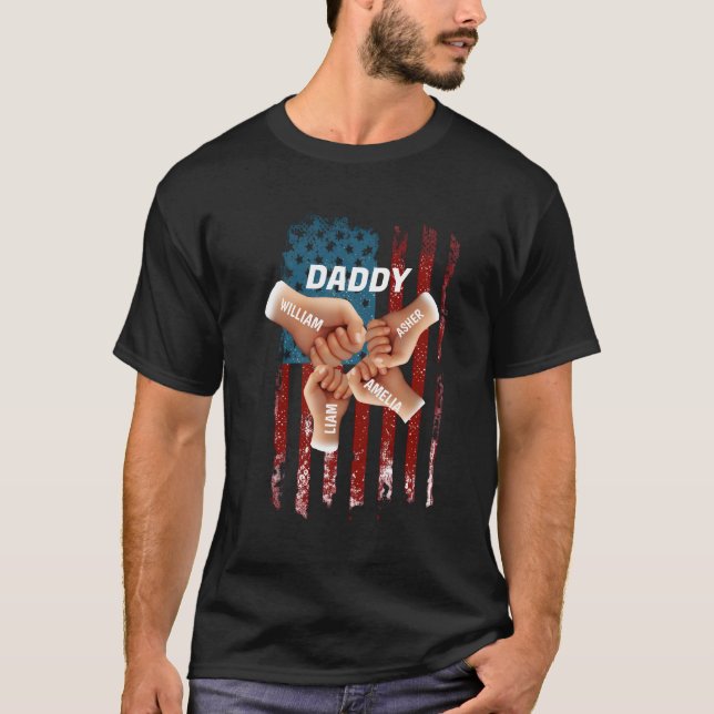 Patriotic "Dad Squad" Fist-Bump Shirt (Vorderseite)