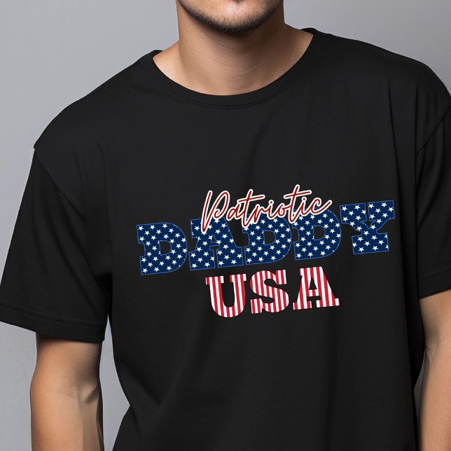 Patriotic Daddy USA Flag Vatertag T-Shirt (Von Creator hochgeladen)