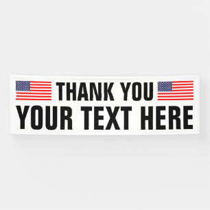Patriotic Danke, dass Sie Banner mit amerikanische