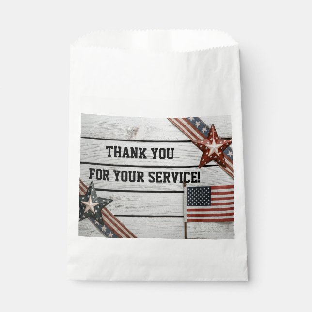 Patriotic Danke, dass Sie gedient haben Geschenktütchen (Vorderseite)