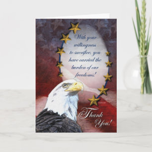 Patriotic Dankeschön Dankeskarte