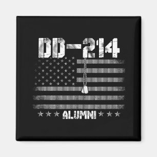 Patriotic Dd-214 Alumni Militärveteran Long Slee Magnet