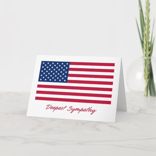 Patriotic Deepest Sympathy Card Karte (Vorderseite)