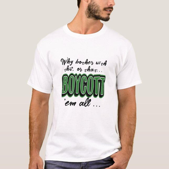 Patriotic Desi Indian Prix, BOYCOTT Shirt Design (Vorderseite)