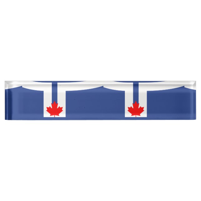 Patriotic desk nameplate with Flag of Toronto Namensplakette (Vorderseite)