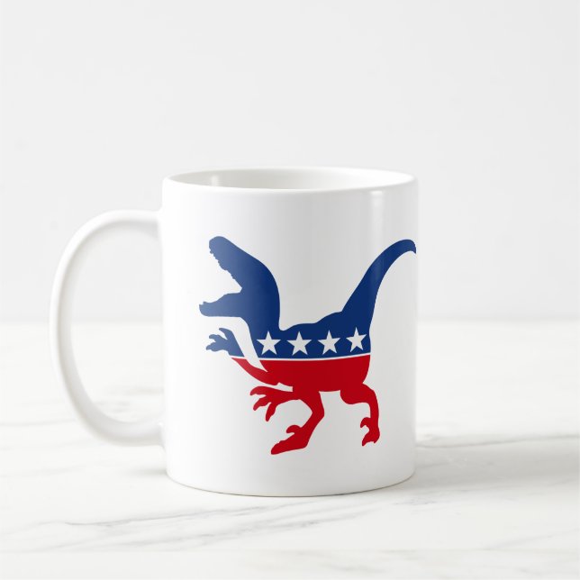Patriotic Dinosaur Kaffeetasse (Links)