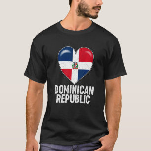 Patriotic Distressed Dominikanische Republik Flag T-Shirt