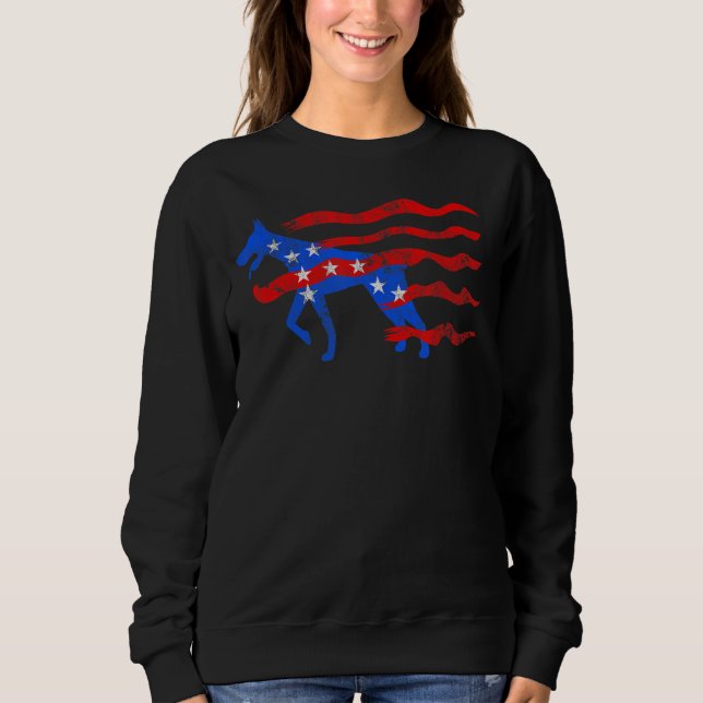 Patriotic Doberman Pinscher Sweatshirt (Vorderseite)