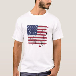 Patriotic DOG American Flag Vintag T-Shirt