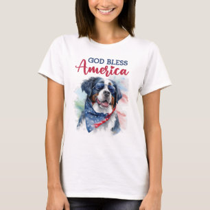 Patriotic Dog-Bernese T-Shirt
