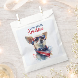 Patriotic Dog-Chihuahua Geschenktütchen