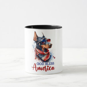 Patriotic Dog - Doberman Tasse