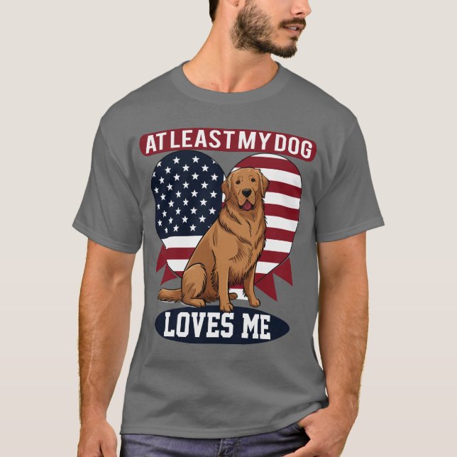 Patriotic Dog Lover T - Shirt (Vorderseite)