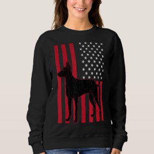 Patriotic Dog Owner Animal Dog Us Flag Doberman Sweatshirt