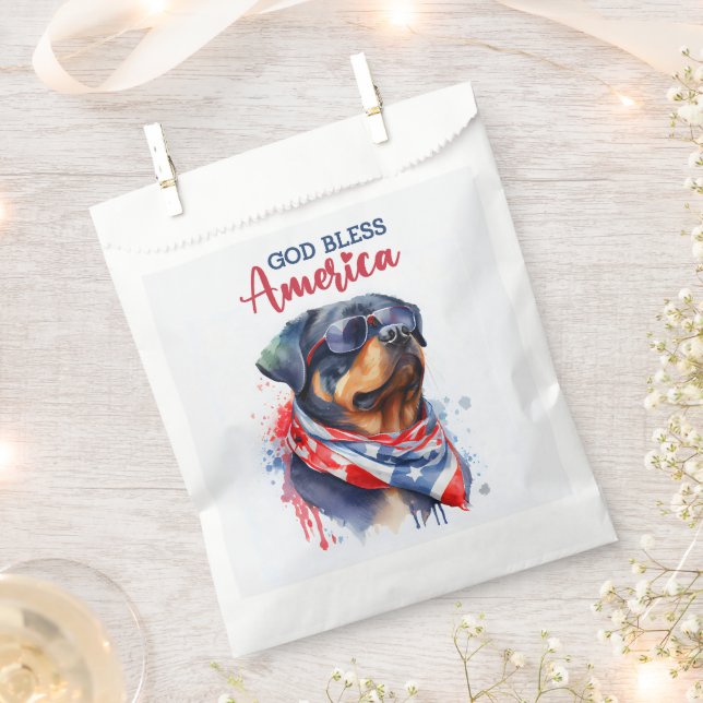 Patriotic Dog-Rottweiler Geschenktütchen (Ausgeschnitten)