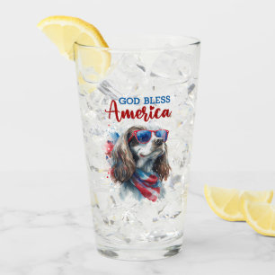 Patriotic Dog-Spaniel Glas