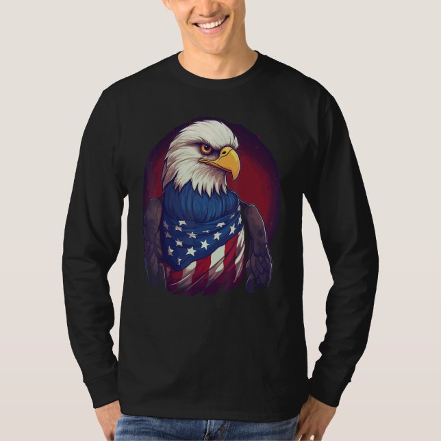 Patriotic Eagle 4th Of July_3 T-Shirt (Vorderseite)