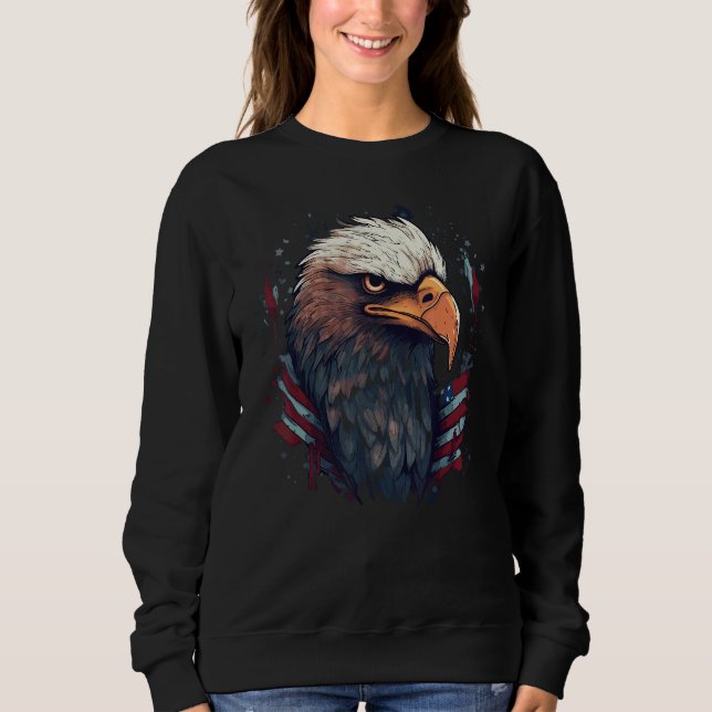 Patriotic Eagle 4th Of July Sweatshirt (Vorderseite)
