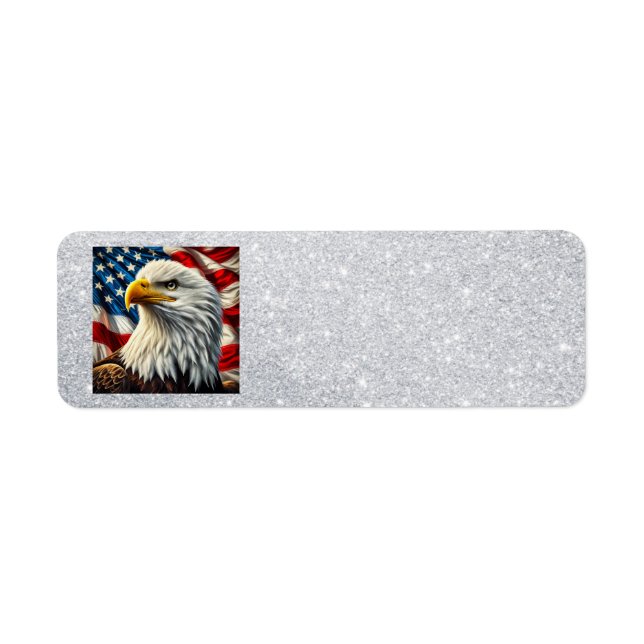 Patriotic Eagle Address Labels (Vorne)