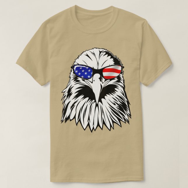 Patriotic Eagle America 4. Juli Amerikanische Flag T-Shirt (Design vorne)