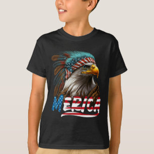 Patriotic Eagle American Flag 4. Juli Merica 2 T-Shirt