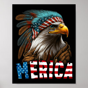 Patriotic Eagle American Flag 4. Juli Merica 3 Poster