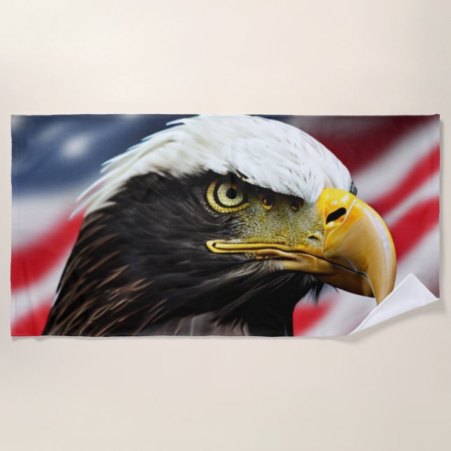 Patriotic/Eagle/American/USA Strandtuch (Vorderseite)
