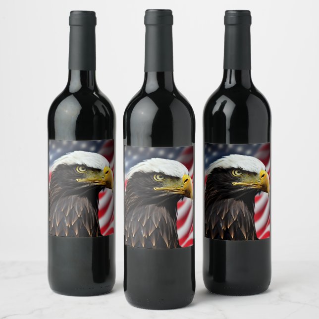 Patriotic/Eagle/American/USA Weinetikett (Flaschen)
