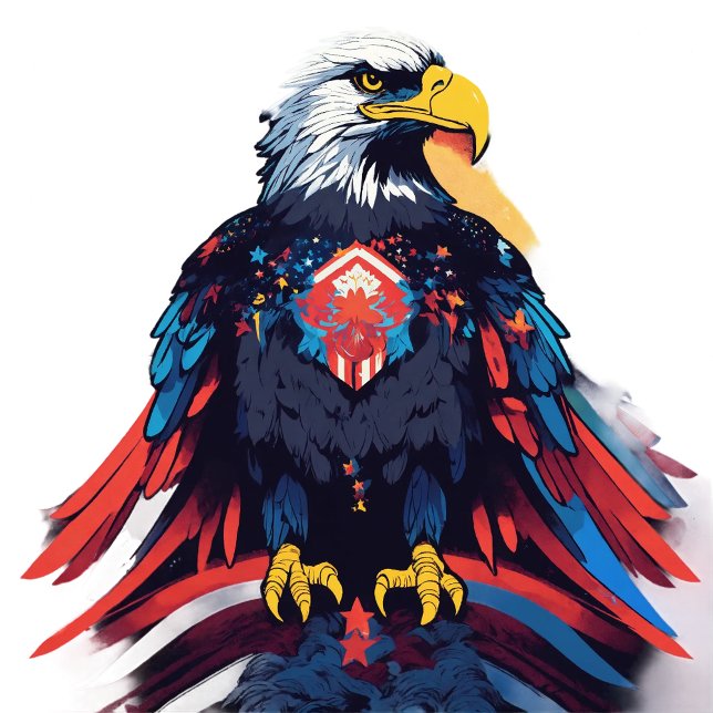 Patriotic Eagle Art T-Shirt (Von Creator hochgeladen)