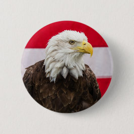 Patriotic Eagle Button