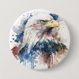 Patriotic Eagle Button