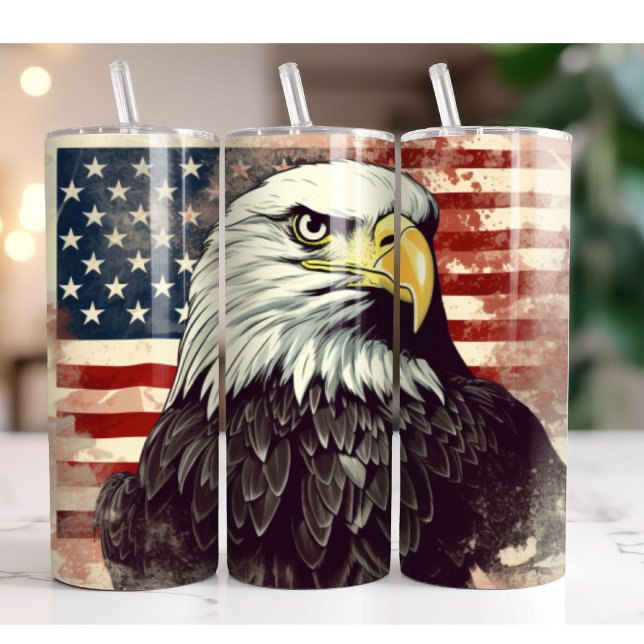 Patriotic Eagle Design Thermal Tumbler Thermosbecher (Eagle Thermal Tumbler)