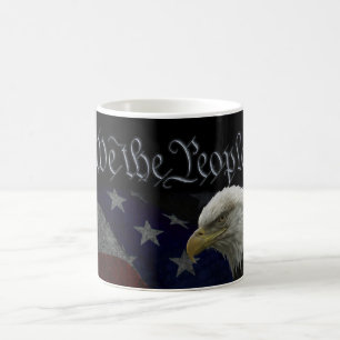 Patriotic Eagle & Flag Kaffeetasse