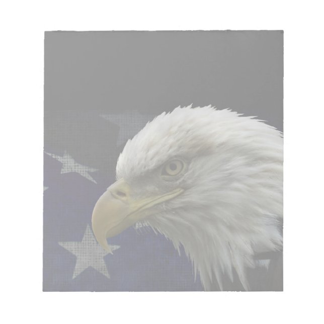Patriotic Eagle & Flag Notizblock (Vorderseite)