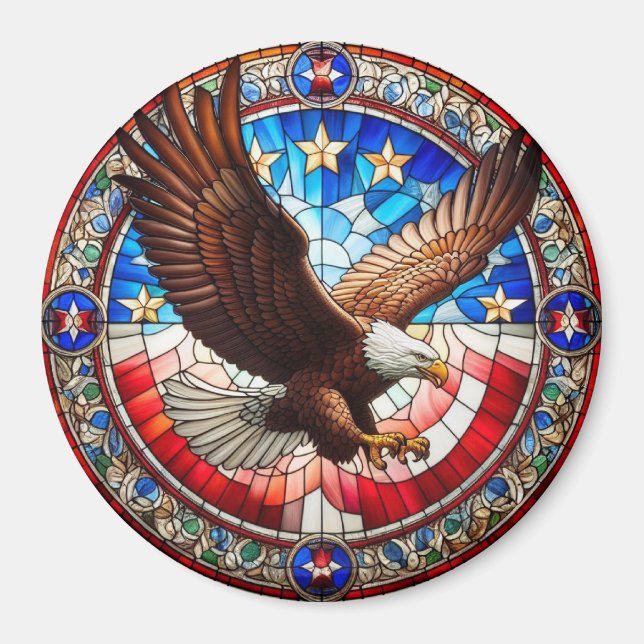 Patriotic Eagle Magnet (Vorne)