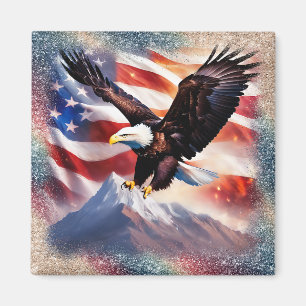 Patriotic Eagle Magnet