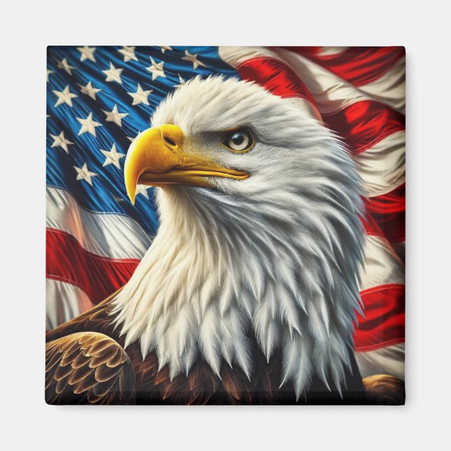 Patriotic Eagle Magnet (Vorne)