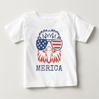 Patriotic Eagle Merica 4th of July American Flag T Baby T-shirt