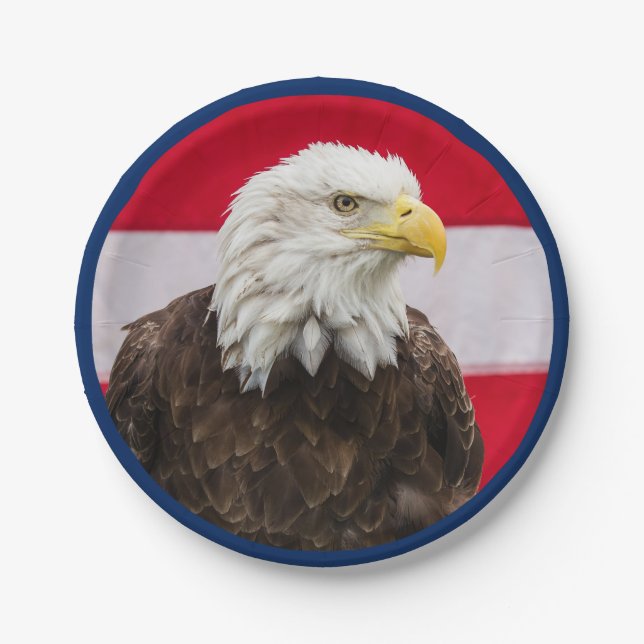 Patriotic Eagle Pappteller (Vorderseite)