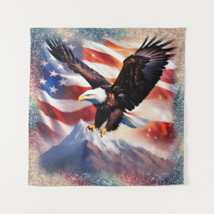 Patriotic Eagle Tapestry Wandteppich